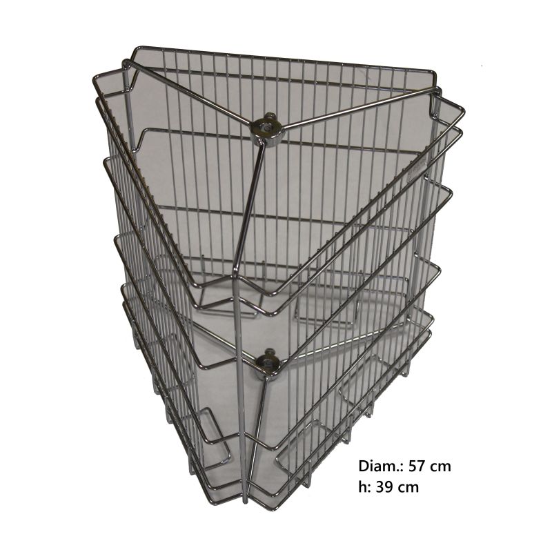 Cage de panier tangentiel chromée pour extracteur de miel en alliage nibbio