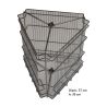 Cage de panier tangentiel chromée pour extracteur de miel en alliage nibbio