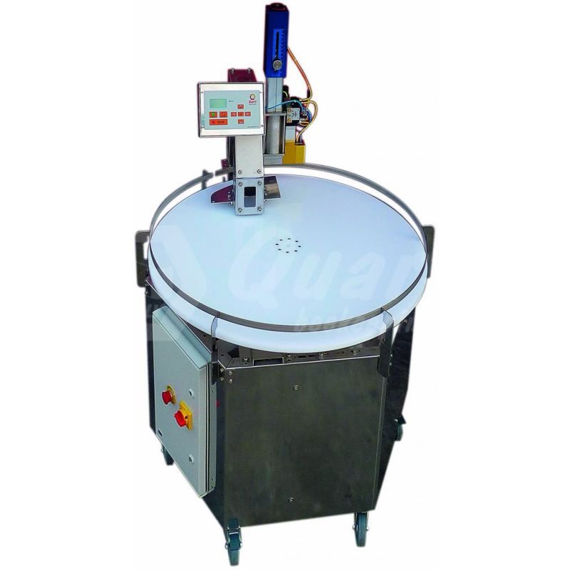 Rotating table ø 900 mm with honey dosing machine - hexagonal loader