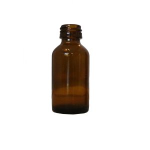 20 ml yellow round glass bottle