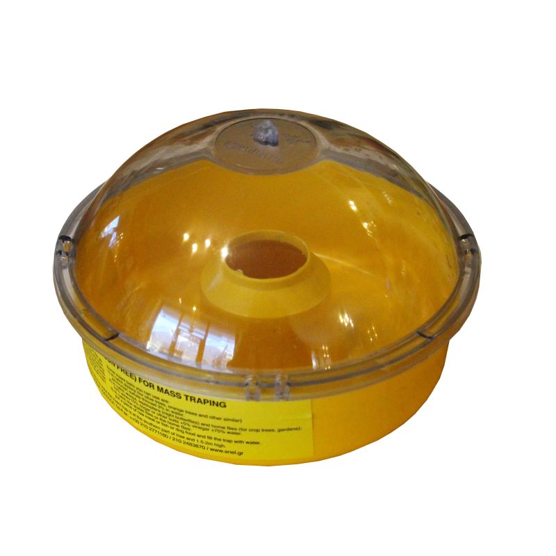Round plastic trap for wasps or insect pests