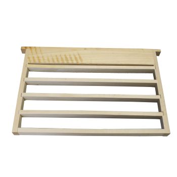 Wooden cue holder frame with feeder for queens game