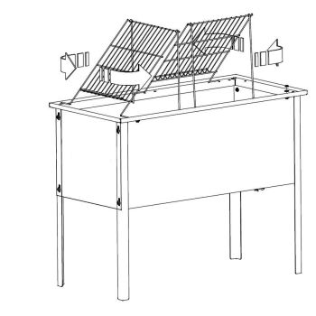 Stainless steel desk D.B. for uncapping with a 130x48x40 cm tank