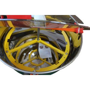 Manual radial extractor orange 9 dadant frames plastic cage
