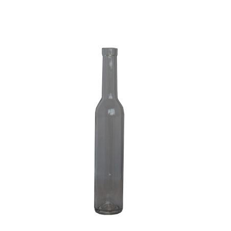 Bottiglia  in vetro bianco tipo cilindrico 250 ml con tappo in sughero
