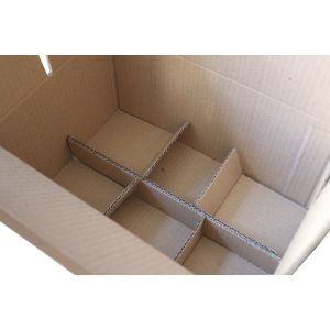 Scatola di cartone marrone per 6 vasi da1 kg miele