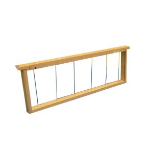 Honey super frame with galvanized wire for d.b. beehives.