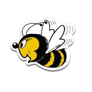 Selbstklebeetikett 'happy bee' 15x19 cm