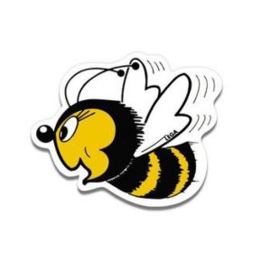 Selbstklebeetikett 'happy bee' 15x19 cm