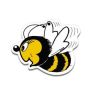 Étiquette autocollante "abeille heureuse" 15x19 cm