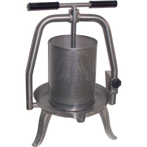 Press for opercoli wax and fruit - diameter 25 cm - stainless steel cage and support