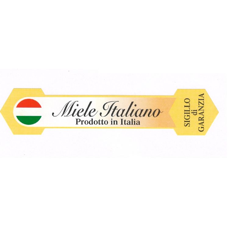 Sigillo di garanzia etichetta  grande "miele  italiano" conf. 100 pezzi