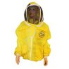 Air-ventilated mesh jacket with astronaut mask with 2 layers of yellow mesh
