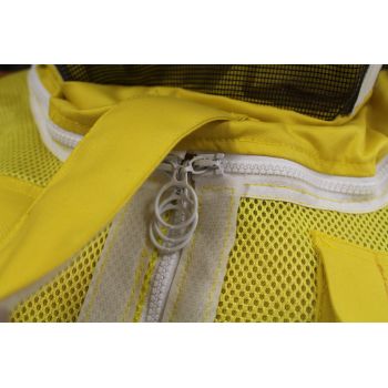 Chemise en maille aérée avec masque d'astronaute à 2 couches de maille jaune