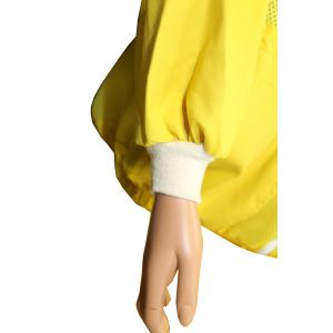 Buzo con careta tipo esgrima desmontable, tejido ventilado - color amarillo