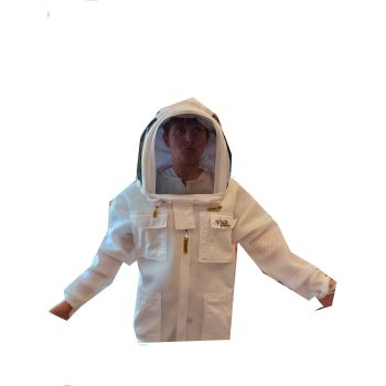 Chemise en maille aérée avec masque d'astronaute à 2 couches de maille blanche