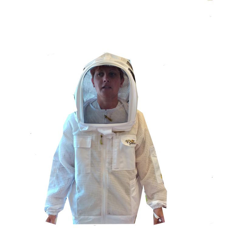 Blouson avec voile modèle astronaute en tissu mesh air pour apicolture
