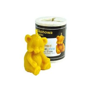 Silikonform für die Kerze in Form eines sitzenden Bären