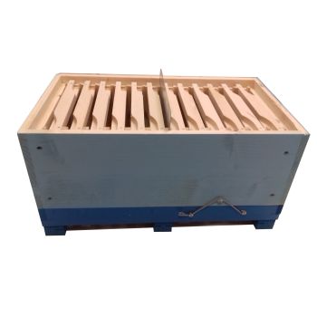 Colmena de fecundación de reinas nuclero de 2 cámaras con marcos de medio panal, con ganchos de muelle.