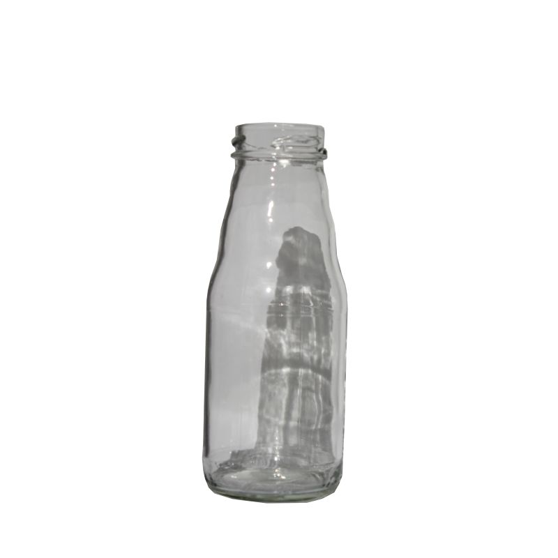 Glassaftflasche 200 ml mit weißem deckel