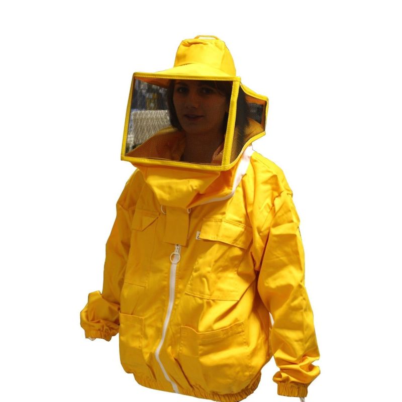 Square mask beekeeper jacket with front zipper Square mask beekeeper jacket with front zipper