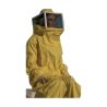 Pure cotton coverall with removable squared mask for beekeeper