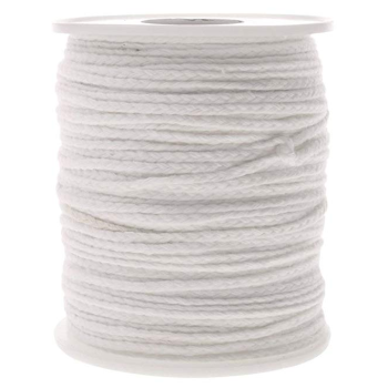 WICK for candle in white woven cotton