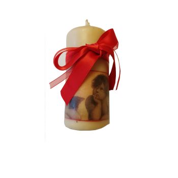 CANDLE 13 cm with printed ANGEL
