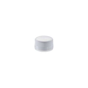 Flacon rond en verre jaune de 20 ml et capsule avec sécurité