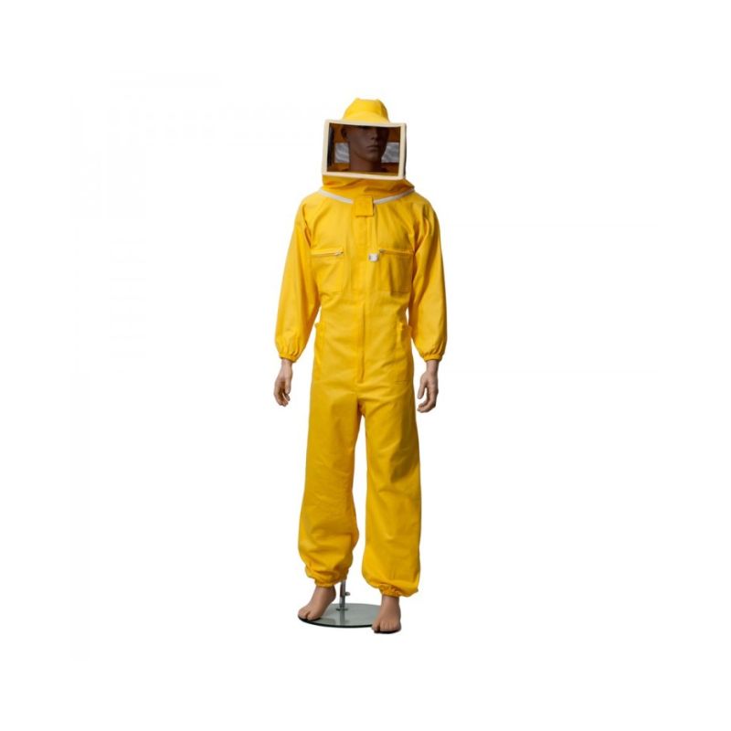 Imkeranzug mit quadratischer maske und reißverschluss Imkeranzug mit quadratischer maske und reißverschluss