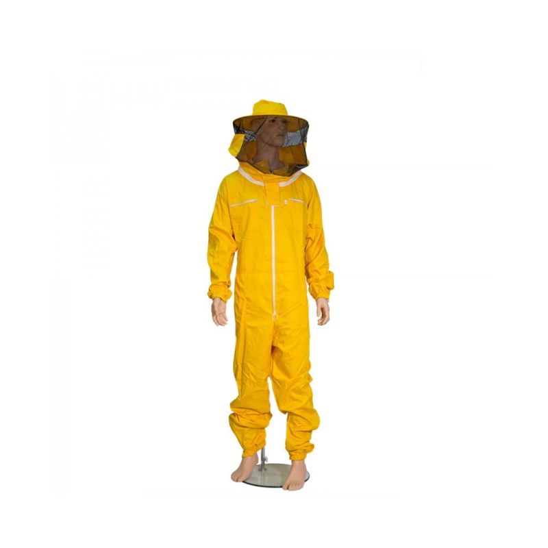 Beekeeper suit with round mask and zip
