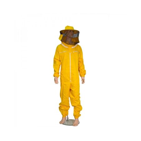 Beekeeper suit with round mask and zip