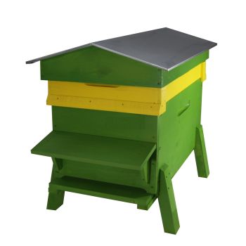 Beehive d.b. 10 honeycomb garden standard complete with feet and framed honey super