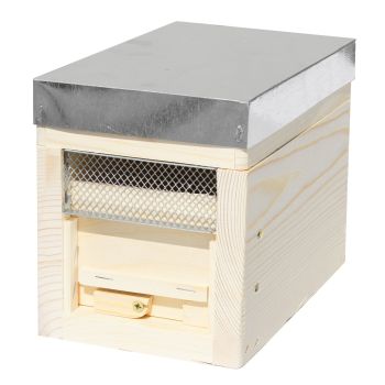 Fécondation de la reine nid en bois de type ruchette avec mangeoire