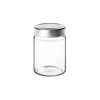 ERGO 314 TO70 TALL glass JAR - 314 ml with CAPSULE DEEP H18 T70