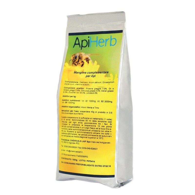 Apiherb 500/1000 g - mangime complementare per famiglie di api Apiherb 500/1000 g - mangime complementare per famiglie di api