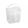 Transparent square box with pvc handle for wedding favors or gifts