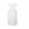 Transparent rectangular box with bow closure in pvc for wedding favors or gifts