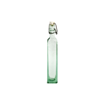 WHITE GLASS BOTTLE with a square base of 100 ml with mechanical CAP