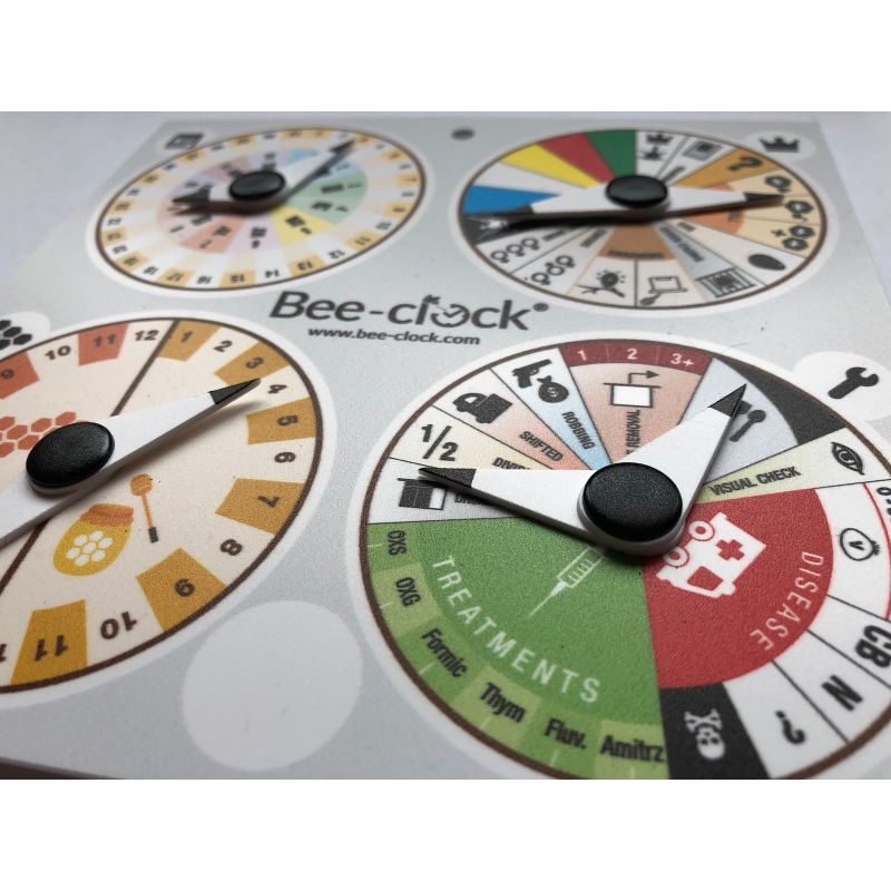 "bee clock" calendar discs for work in the apiary