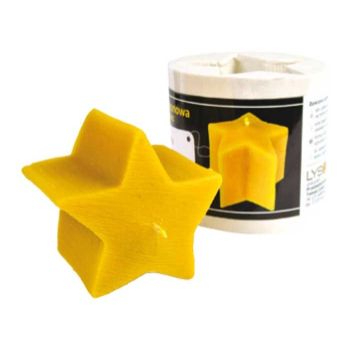 Silicone candle mold with star