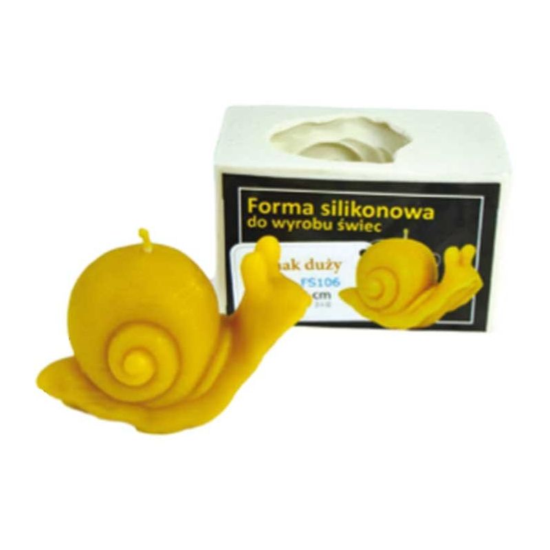 Silikonform für kerze mit großer schnecke