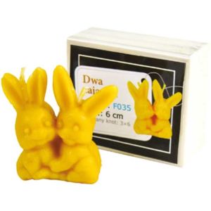 Moule à bougie en silicone avec deux lapins