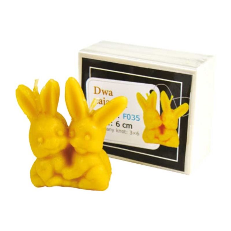 Molde de silicona para velas con dos conejitos Molde de silicona para velas con dos conejitos