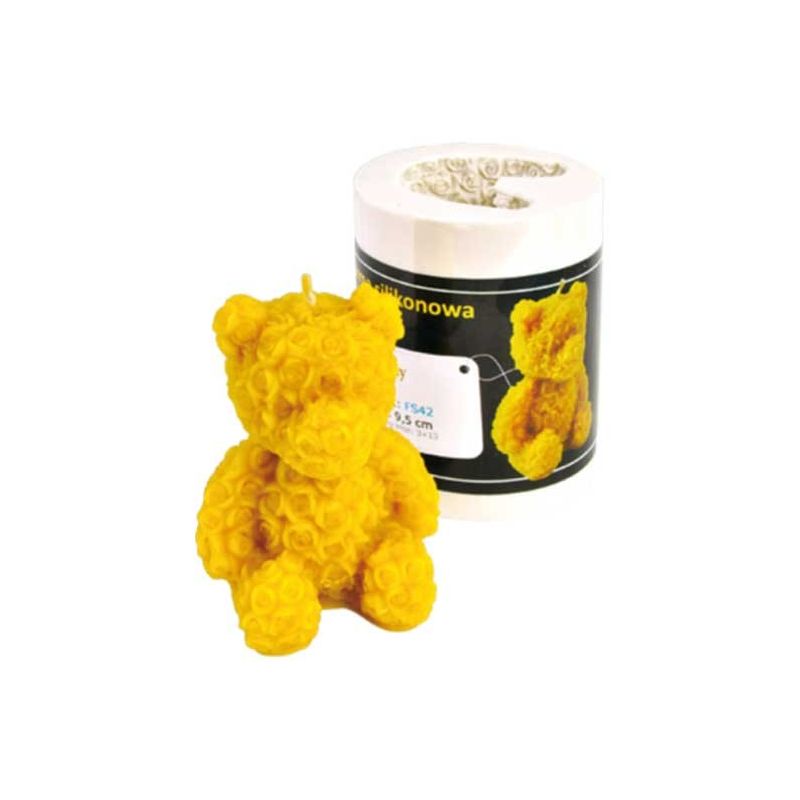 Stampo in silicone per candela con orso 95 mm Stampo in silicone per candela con orso 95 mm