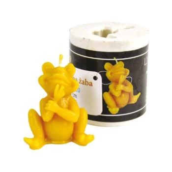 Kerzenform aus silikon mit denkendem frosch