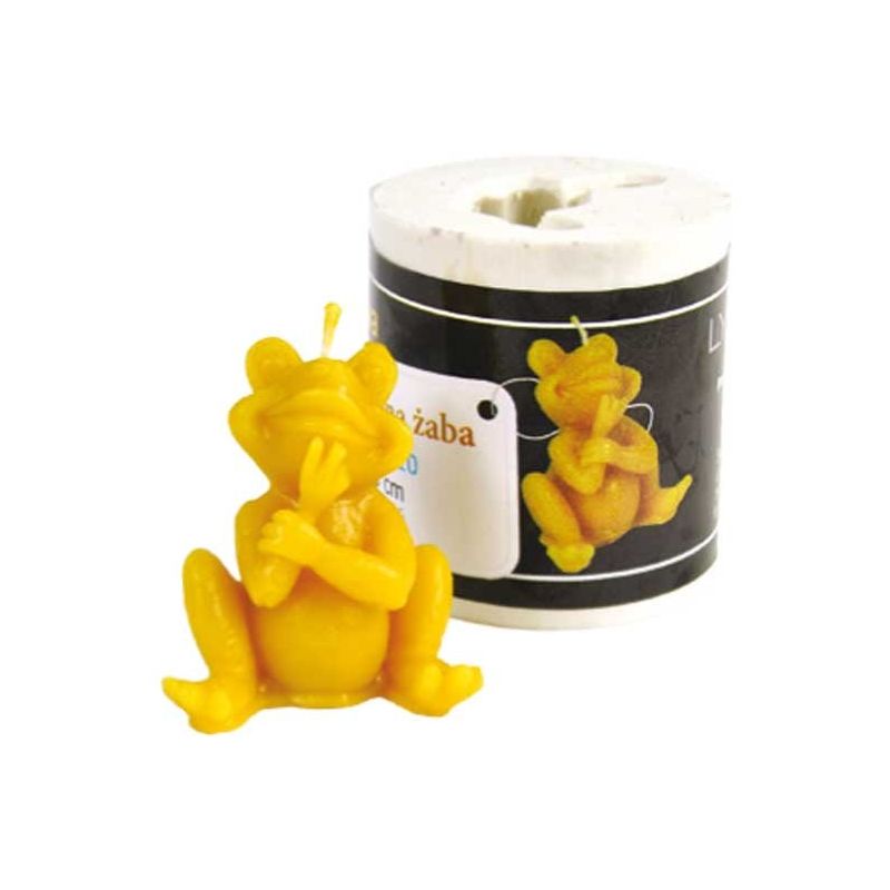 Silicone candle mold with thinking frog
