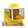 Square mask for beekeeper with hat with axillary elastics