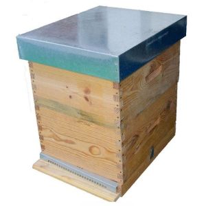 Beehive langstroth 10 frames with fixed bottom complete with honey super and frames
