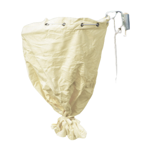 Sack catcher with lanyard - alloy